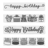 4 Patterns Plastic Template Embossing Folders for Card Making, Happy Birthday Gift Birthday Cake DIY Plastic Scrapbooking Photo