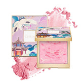 CATKIN Powder Blush for Cheek Blusher Natural Shimmering Blush & Highlight 2 in 1 Creamy Blendable Baked Blush Palette 10g C01 D