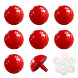 TOAOB 8pcs 30mm Safety Eyes for Amigurumis with Washers Red Plastic Crochet Craft Safety Eyes for Puppet Stuffed Animals Doll Ma