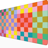 Nasdalgias Checkered Desk Mat Retro Cute Mouse Pad XXL Large Mouse Pad, Desk Matt for Desktop Keyboard Pad Mouse Mat Computer De