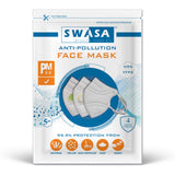 Swasa Breathe Clean Air N95 Mask Ffp2 Type Certified Nanofiber Reusable & Washable With Nose Pin (Pm 2.5, Pack Of 5, Without V