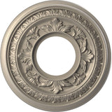 Ekena Millwork CMP10BACSV Baltimore Thermoformed PVC Ceiling Medallion (Fits Canopies up to 4 1/4), 10OD x 3 1/2ID x 3/4P, Metal