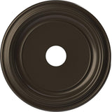 Ekena Millwork 19OD x 3 1/2ID x 1 1/2P Traditional Thermoformed PVC Ceiling Medallion (Fits Canopies up to 11 1/2), Metallic Dar