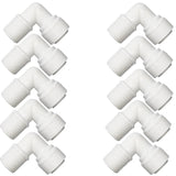 10 PCS Elbow Male Thread Adapter 1/4 Male x 1/4 OD Tube Quick Connect Fitting For RO Water System, Water Filter,Drinking Water,