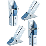 Yaocom 4 Pcs Adjustable Brace Fitting, Fit for 1/2 Bolt in 1-5/8 Strut Channel, Solar Panel Bracket Base 8 Hole Wing 180 Degree
