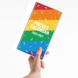 KONVINIT Pocket Calendar 2025-2027, Rainbow Monthly Planner 2025-2027 - 3.7 x 6.7 - Runs from July 2025 Until December 2027, Poc