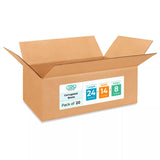 Large Shipping & Moving Boxes 24L x 14W x 8H (20-Pack) - Extra Strength 200 lb vs Regular - Corrugated Packing Boxes for Moving