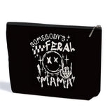 Goth Gifts Funny Gifts Skeleton Skull Makeup Bag, Mom Gifts Goth Accessories Sarcastic Gothic Cosmetic Bag, Halloween Party Favo