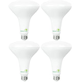 Bioluz 4 Pack LED Light Bulb BR40 Light Bulbs 3000K Soft White 90 CRI Dimmable UL-Listed CEC Title 20 Compliant 1250 Lumen Led B