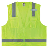 Ergodyne Unisex Class 2 Economy Surveyors Vest Zipper, Lime, LargeXLarge US