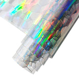 HYANG Transparent Football PVC Super Clear Holographic Vinyl Faux Leather Sheets 1 Roll 12 x 53 (30cm x 135cm) for DIY Bows Earr