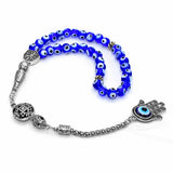 ALBATROSART Handmade Special Evil Eye Beaded Collection Worry Beads - Prayer Beads (8 mm-33 Beads) Tesbih-Tasbih-Tasbeeh-Misbaha