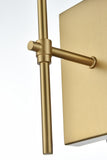 Living District Eclipse 1-Light Metal & Fabric Wall Sconce In Brass/Black