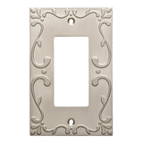 Franklin Brass Classic Lace Wall Plate, Satin Nickel Single Decorator Switch Cover, 1Pack, W35072SNC