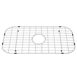 LQS Stainless Steel Kitchen Sink Grid and Sink Protector, Sinks Grate 26 x 13 3/8 with Center Drain Hole for Single Bowl, Sink P