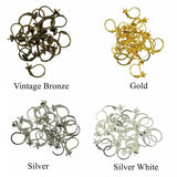 Secret Desire 20Pcs Leverback Earring Findings Round Hoop Ear Wire For Earrings Diy Bronze