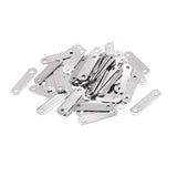uxcell Repair Plate, 30mmx8mm, Flat Fixing Mending Corner Brace Bracket Connector, Pack of 50