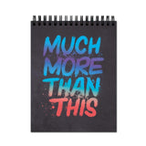 Vprint Much More Than This Spiral Wiro Unruled Blank Pages Notebook Diary Journal Drawing Book Black Paper A4 (Size 8X11)