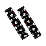 Forchrinse 2 PCs White Dog Paw Print Seatbelt Shoulder Strap Cover for Kids Adults,Soft and Comfortable Seat Belt Covers Univers