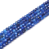 3mm Dyed Blue Kyanite Faceted Gemstone Round Loose Beads Strand 15.5-16 DIY Jewelry Making