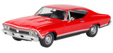 Revell 854445 68 Chevy Chevelle SS 396 Model Car Kit 1:25 Scale, Skill Level 5 Plastic Model Building Kit, Red, Small, 126Pie