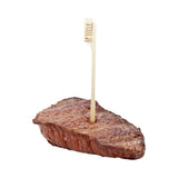 Restaurantware 4inch EcoFriendly Medium Well Steak Markers Sustainable Bamboo Paddle Skewer Disposable and Recyclable 10
