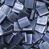 Blue Matte Tila Beads 7.2 Gram Tube By Miyuki Are a 2 Hole Flat Square Seed Bead 5x5mm 1.9mm Thick with .8mm Holes