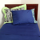 One Grace Place Jazzie Jungle Boy Full Sheet Set, Navy Blue