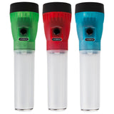 Life Gear LED Flashlight with Glow Handle, Emergency Flasher and Storage Compartment, RED