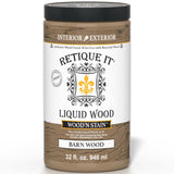 Retique It Wood'n Stain - Liquid Wood Gel Stain Interior/Exterior (32 oz (Quart), 45 Barn Wood)