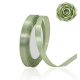 Sage Green Ribbon 3/8 Inch - 25 Yards Dusty Sage Satin Ribbon for Wedding Invitations Cards, Flower Bouquets, Scrapbookings, DIY
