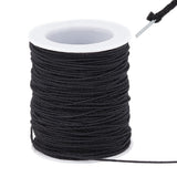 OLYCRAFT 50 Yards/45.7m Black Wire Cotton Covered Cloth Covered Stem Floral Wire with Metal Wire Inside Cotton Covered Millinery