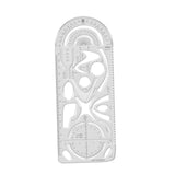 CALANDIS Geometric Ruler Clear Measuring Draft Rulers Fit Artist Drafting Woodworking 22.3cmx8.9cm | Stationery | Drawing Access