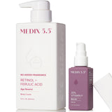 MEDIX Retinol Body Lotion + 20% Vitamin F Serum Booster Moisturizer 2PC Skin Care Set | Crepey Skin Care Treatment | Retinol Bod