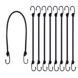 Bungee Cords with Hooks, 8 Pack 24 Inch Thick Elastic Rope - Strong, Stretchy Tie Downs with Secure Hooks for Cargo, Camping, Te