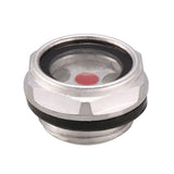 uxcell Oil Liquid Level Gauge Sight Glass G1/2 Male Threaded Aluminum Alloy Air Compressor Fittings with O-ring