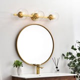 Living District Rogelio 3-Light Iron & Glass Bath Sconce In Black/Clear