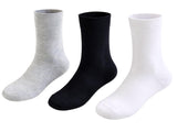 Minimum MenS Ankle Length Socks | Pack Of 3 | Breathable Fabric, Elastic Design (Light Grey, Black, White)