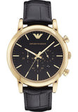 Porio Armani Luigi Men'S Dial Ceramic Analog Watch, Gold, Strap