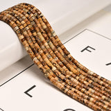170 Pcs 2x4mm Natural Picture Jasper Stone Bead Heishi Disc Beads for Bracelets Jewelry Making Crafts