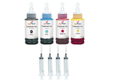 Hynear Refill Ink Bottle Set with Syringe Suitable for DeskJet 1212 Single Function Color Printer Black, Cyan, Magenta & Yellow
