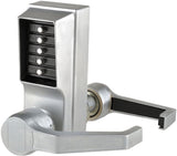 Kaba LR1011-26D-41 L1000-Series Door Cylindrical Mechanical Lock, Cast Front Housing, Satin Chrome, Right Hand, Brass Unified Tr