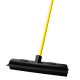 FURemover Sweep Pet Hair Rubber Broom with Carpet Rake and Squeegee, Ideal for Tile, Carpet and Hardwood, Disassembles for Easy