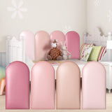 Jetec 4 Pcs Wall Padding for Kids Room, 23.6'' x 11.8'' Pink 3D Padded Wall Panels, Anti-Collision, Peel & Stick Crib & Playroom