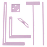 UPTTHOW 6Pcs Bookbinding Easy Scrapbooking Tool for Starter, Complete Great Stencils and Cutter Guide Kit Can Be Made into Noteb