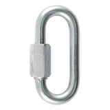 CURT 82901 Threaded Quick Link Trailer Safety Chain Hook Carabiner Clip, 5/16Inch Diameter, 1760 lbs Break Strength, CLEAR ZINC