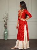 Gosriki Women'S Red Color Rayon Straight Kurti Plazzo Dupatta Set (Molly Red_Xl),Red,,B08KDZML26