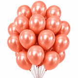 Propsicle Rose Gold Metallic Balloons for Birthday Decoration Pack of 50