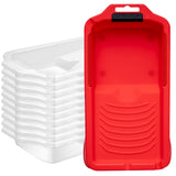 Mister Rui Paint Tray 4 Inch, 11 Pack, Small Paint Roller Tray, Plastic Tray with 10 Liners, Textured Disposable Trays for Paint
