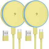 MagSafe Charger 2 Pack 15W Magnetic Wireless Charger Fast Charging Pad Compatible with iPhone 17/16/15/14/13/12 Series & AirPods